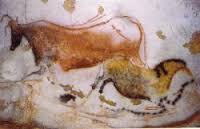 Fresque de cheval dans une grotte